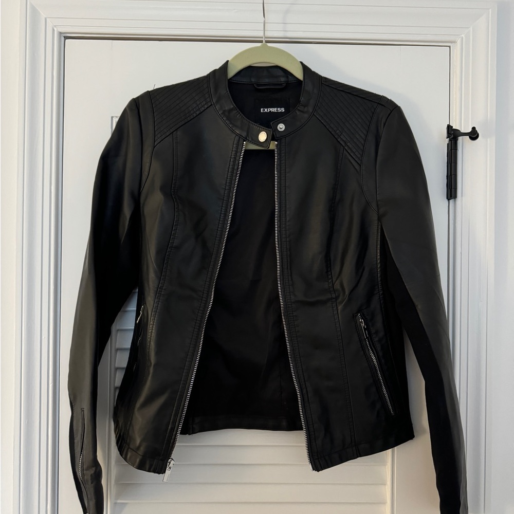 Express Women's Black Leather Jacket